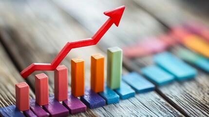 Vibrant growth chart showcasing rising success, a compelling visual for financial progress, investment strategies, and business expansion concepts