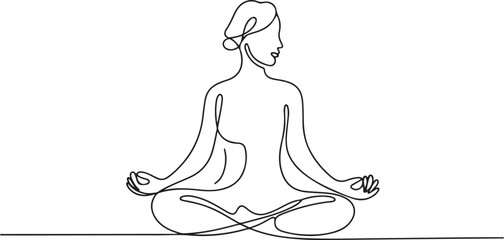 continuous line drawing of female Kegel exercises.one line drawing of woman doing kegel exercises. one line Icon drawing with white background