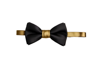 Black and gold bow tie for celebration event