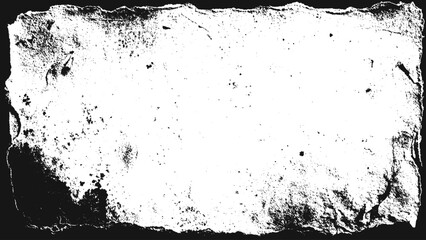 Abstract monochrome grunge background featuring irregular graphic elements and a rough distressed texture for modern design