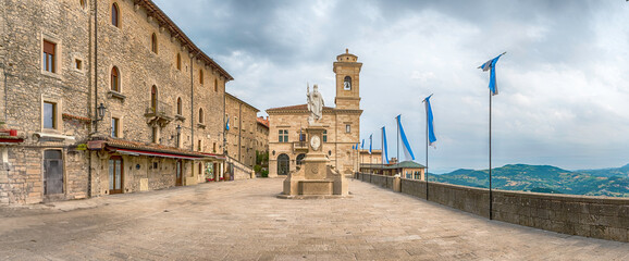 View of Liberty Square in the Republic of San Marino