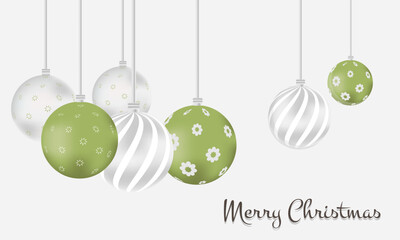 festive christmas balls and ornaments banner background ep04