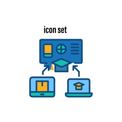 video camera icon set