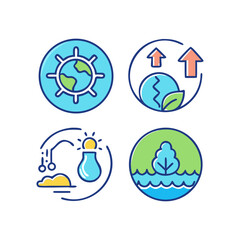 set of ecology icons