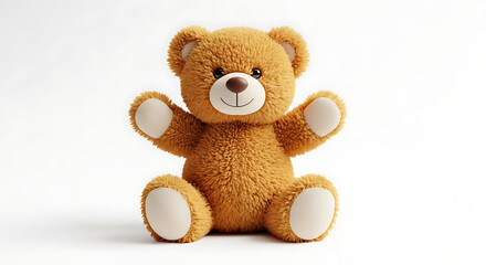 Cheerful Brown Teddy Bear A Warm and Friendly Companion for Everyone