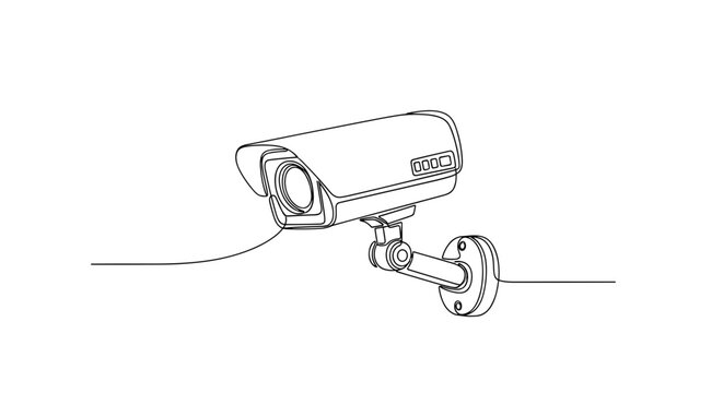 Security camera illustration on white background  