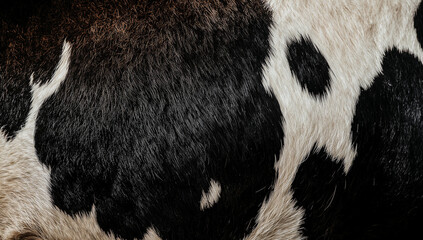 Close up view of a cow coat pattern
