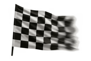 Checkered flag waving fast, showing motion blur, signaling finish line, victory, sports competition, speed concept