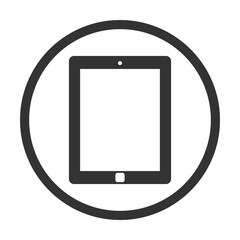 Tablet PC icon isolated on transparent background