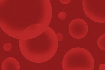 Close up microscopic view of circulating red blood cells in a deep red textured background with soft focus