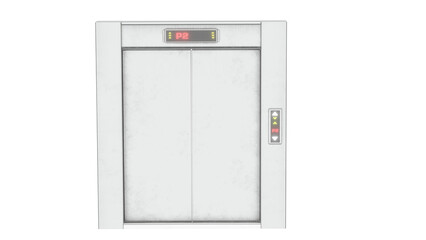 3d rendering elevator building