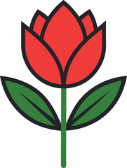Single tulip flower icon design