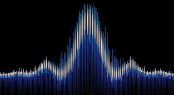 Abstract audio spectrum analyzer visualization sound wave frequency