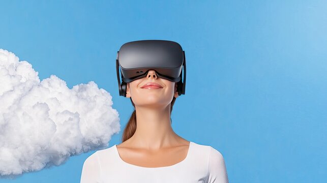 Exploring a digital cosmos through augmented reality while wearing a virtual reality headset