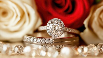 A close-up of elegant wedding rings worn by a couple in a cozy setting during an intimate moment