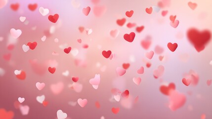Romantic Floating Hearts in Soft Pink Background — Love Theme for Valentine’s Day, Romance, Celebration, and Dreamy Stock Photo