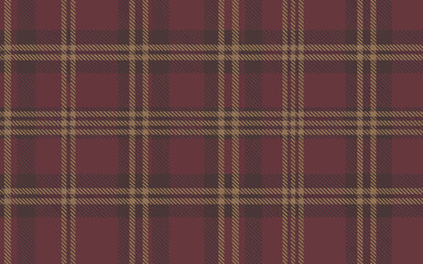 Burgundy and brown classic seamless tartan plaid fabric pattern