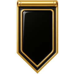 Shield-shaped luxury black badge