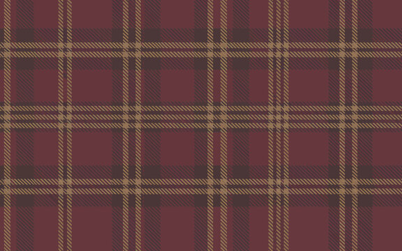 Burgundy and brown classic seamless tartan plaid fabric pattern