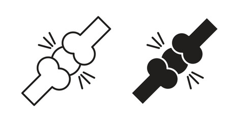 Joint icons set isolated on white background flat vector illustration.