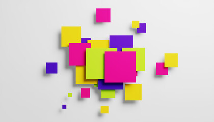 Fototapeta premium Abstract background with colorful squares