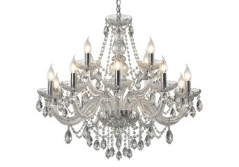 3d illustration of elegant crystal chandelier isolated on white background with multiple lights