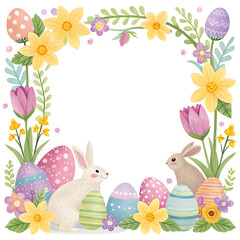 a colorful Easter designed border