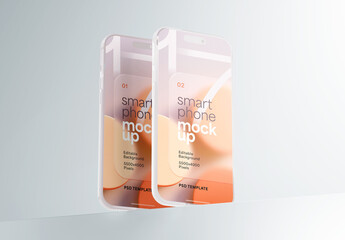 Glass Smartphone Mockup for App UI Designs