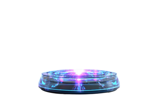 handheld holographic mini projector isolated on transparent background