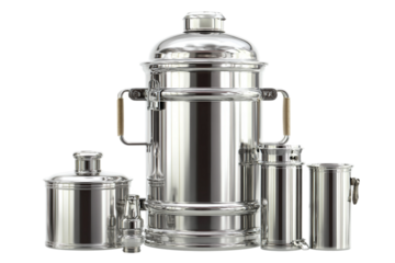 portable home brewing kit isolated on transparent background