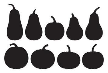Pumpkin silhouettes vector