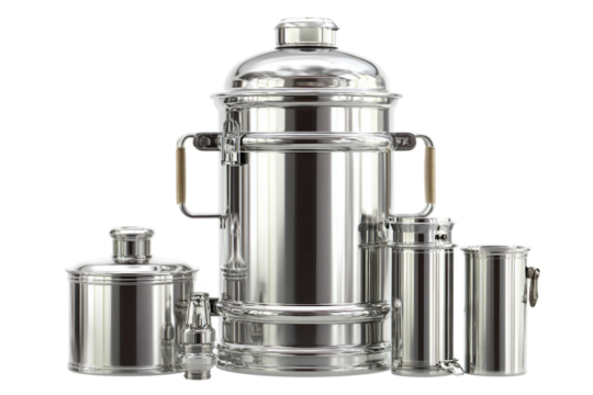 portable home brewing kit isolated on transparent background
