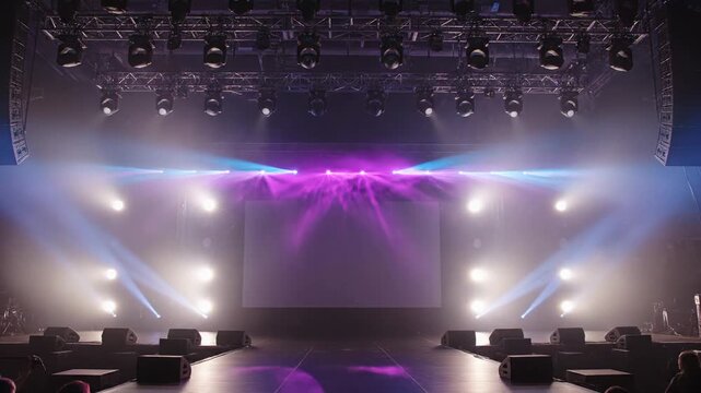 Loopable video background of a concert lights setup