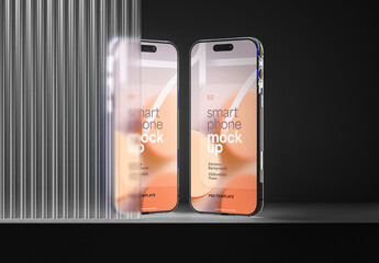 Glass Smartphone Mockup for App UI Designs