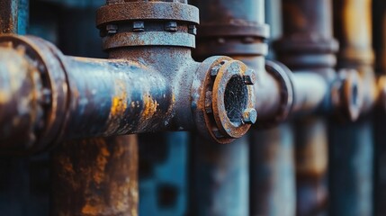 A close-up view of stacked industrial pipes showcasing their texture and structure