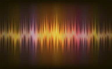 Digital Music Equalizer. Abstract Sound Wave Design Element. Neon Sound Wave. Voice Assistant Audio Visualization. Radio Sound Dynamic Lines. Vector Background.