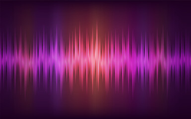 Digital Music Equalizer. Abstract Sound Wave Design Element. Neon Sound Wave. Voice Assistant Audio Visualization. Radio Sound Dynamic Lines. Vector Background.