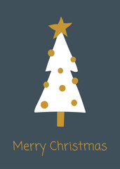 Merry & Bright Holiday Card Illustration - Merry Christmas