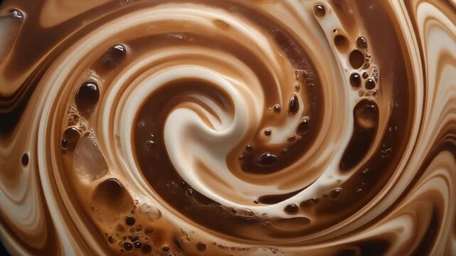 melted chocolate in a milk