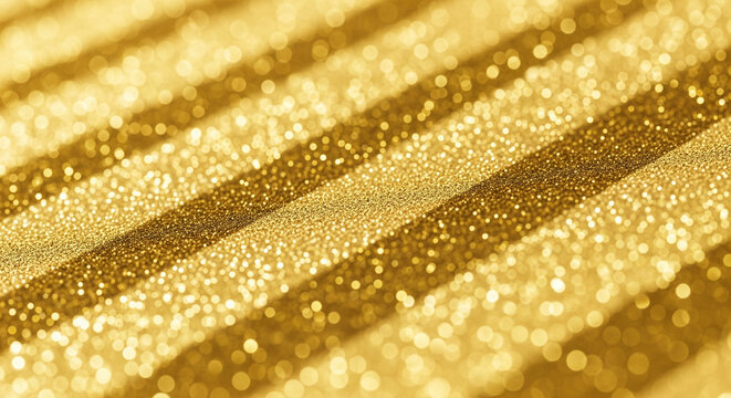 Striped Sparkle A Golden Symphony of Diagonal Glitter and Texture - Powered by Adobe