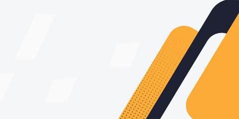 Slant Tech Yellow Abstract Memphis Geometric Wide Banner Design Background