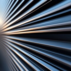 Obraz premium Abstract Blue Parallel Lines With Golden Light, Lines, Abstract