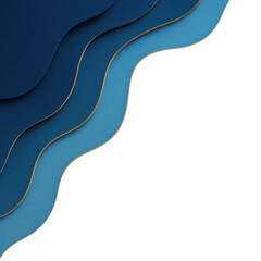 Modern leaf green layered wave design at corner, minimal abstract