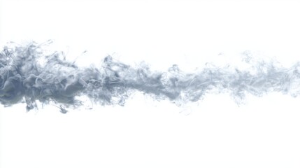 Fototapeta premium Smoke Plume on White Background