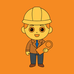 Adobe Illustrator Artwork  Banner : Civil engineer inspect structure at construction site against blueprint, Building inspector join inspect building structure with civil engineer. Civil engineer hold