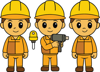 Adobe Illustrator Artwork  Banner : Civil engineer inspect structure at construction site against blueprint, Building inspector join inspect building structure with civil engineer. Civil engineer hold