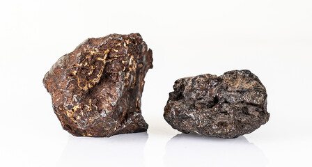 Chondrite Meteorite L Type isolated, piece of rock formed in outer space in the early stages of Solar System as asteroids. This meteorite comes from a meteorite fall impacting Earth © Iryna