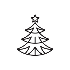 Fototapeta premium Modern Outline Christmas Icon Collection