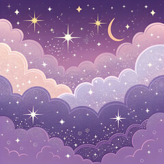 aesthetic dreamy background purple cloudy sky vector