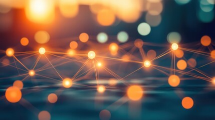 Intricate augmented reality network displaying data connections